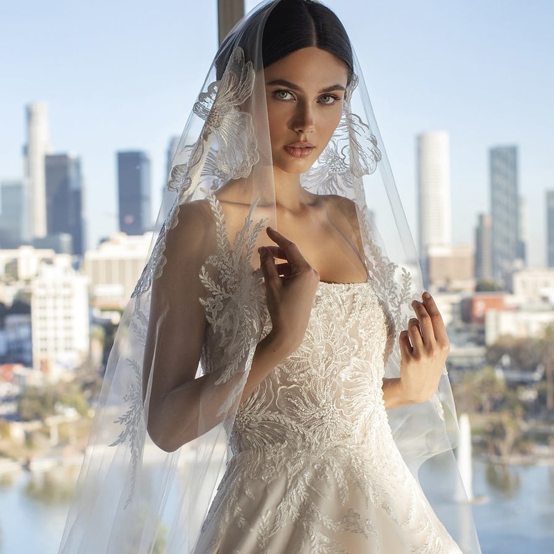 طرح عروس دانتيل ناعمة@pronovias