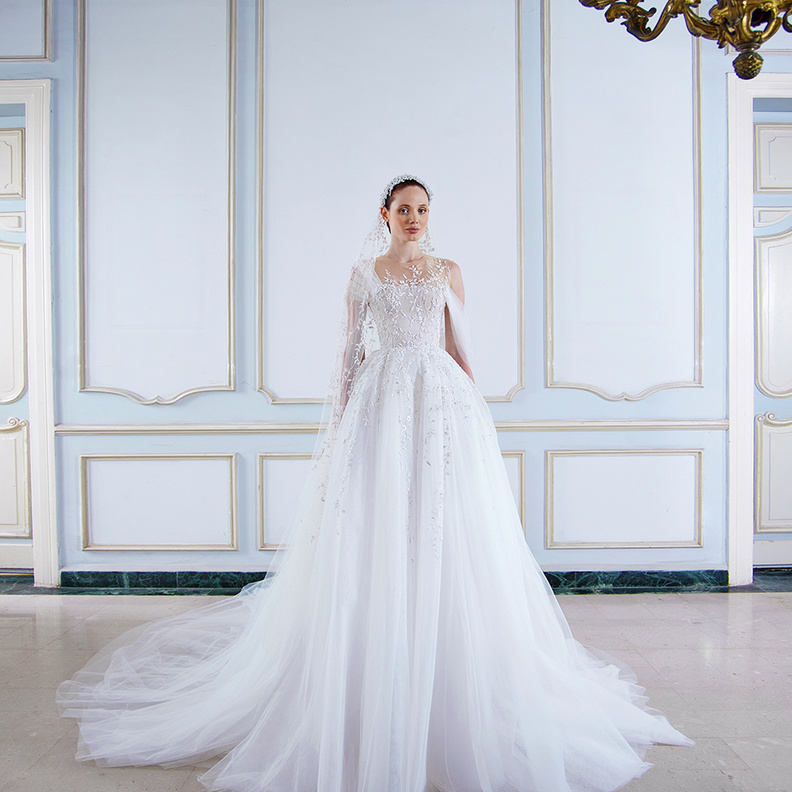 موديلات فساتين زفاف للعروس صاحبة الجسم الكمثري