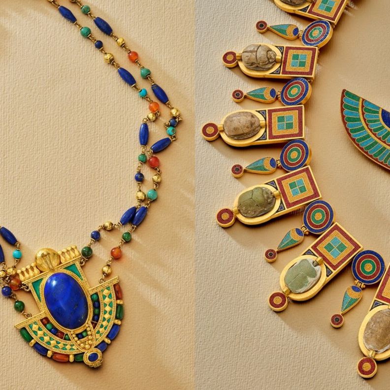 مجوهرات مستوحاة من الحضارة المصرية القديمة في مزاد سوذبيز في ديسمبر