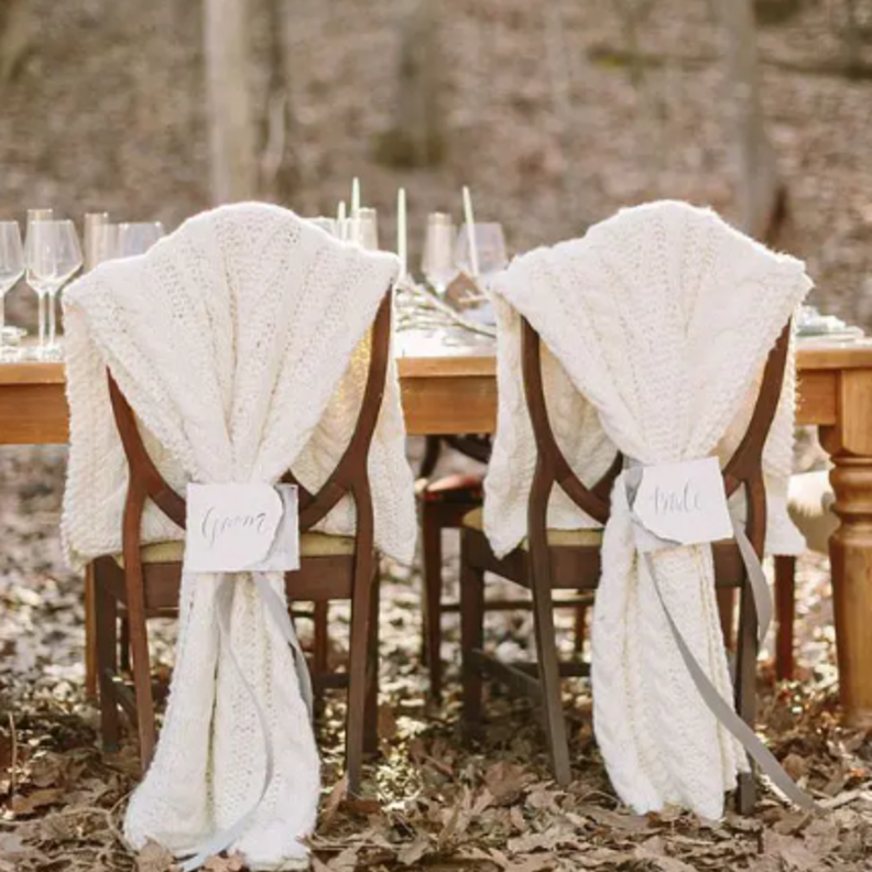 أفكار رائعة لحفلات الزفاف الشتوية بالصوف