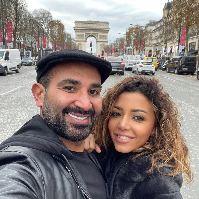 أحمد سعد وزوجته علياء بسيوني