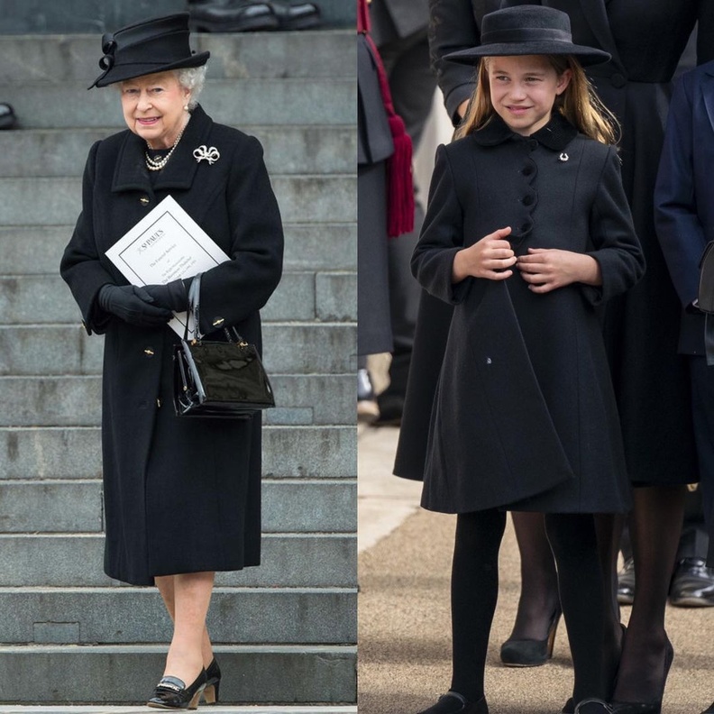 تاريخ مميز للبروش الذي ارتدته الأميرة شارلوت في جنازة الملكة 