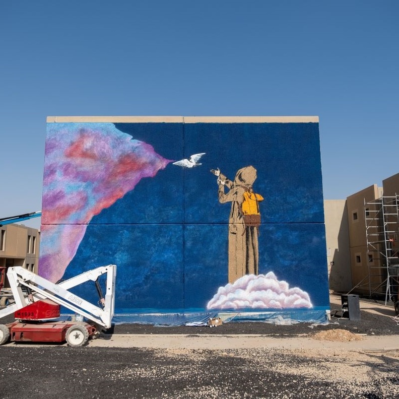 جدارية الفنانة زينب الماحوزي ضمن مهرجان شفت 22 في نسخته الأولى