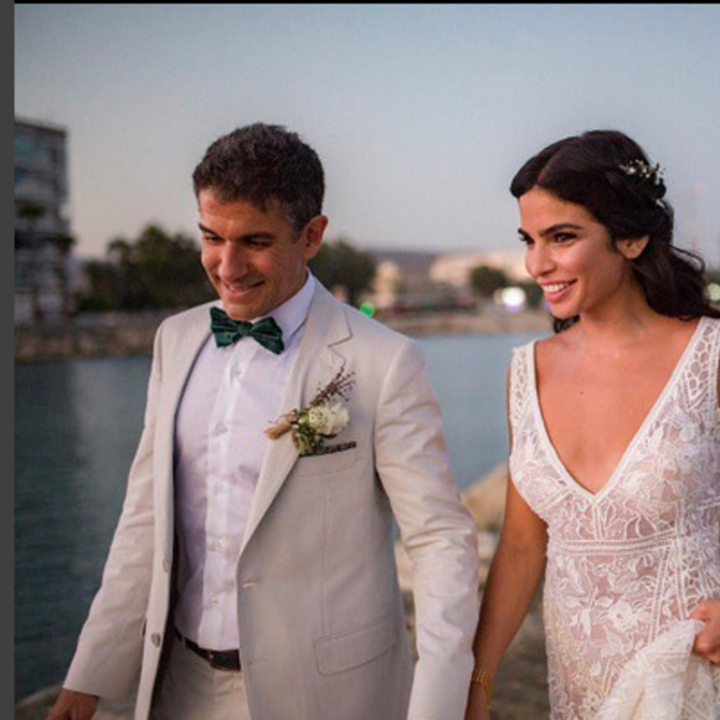 ريتا حايك مع زوجها طبيب القلب في يوم الزفاف.png