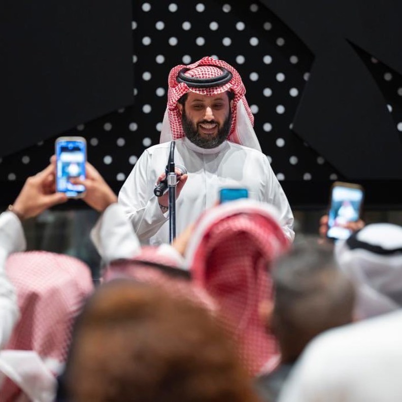 كلمة رئيس مجلس إدارة الهيئة العامة للترفيه تركي آل الشيخ. المصدر من انستقرام معالي المستشار تركي آل الشيخ