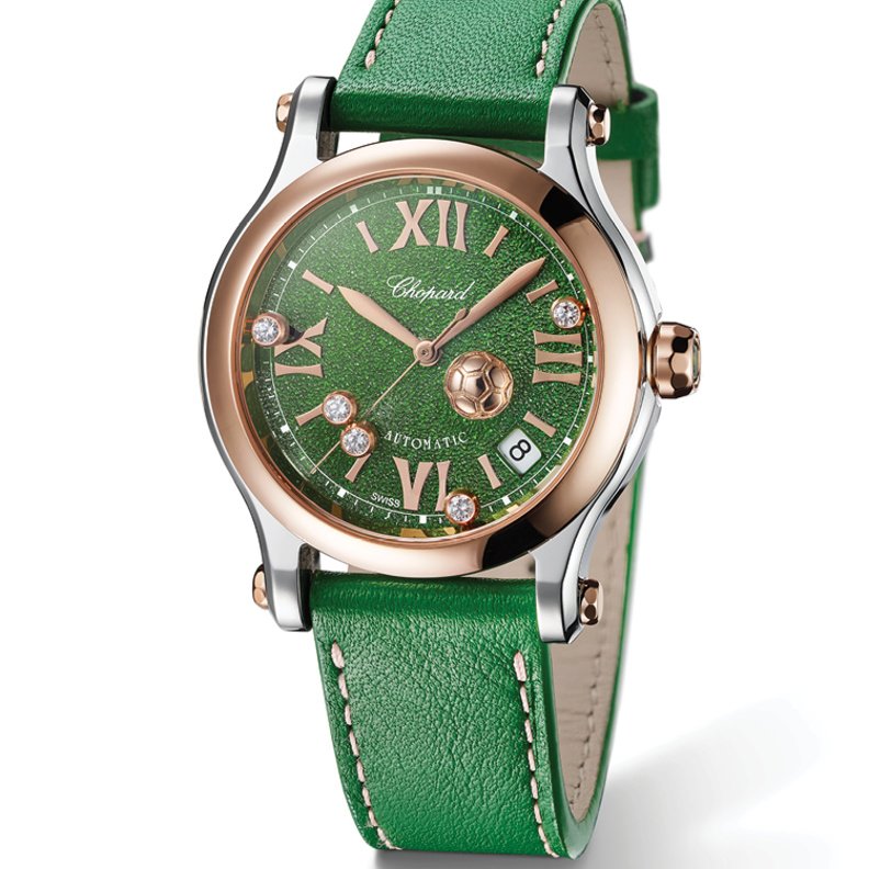 ساعة Happy Sport Qatar Edition إصدار محدود يضم 25 ساعة فقط مصنوعة من الستانلس ستيل والذهب الأخلاقي الوردي عيار 18 قيراط