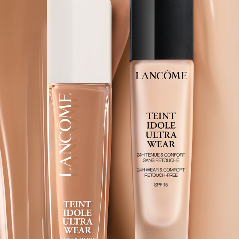 TEINT IDOLE ULTRA WEAR CARE & GLOW فاونديشن طويل الثبات، ويغمر البشرة بالعناية