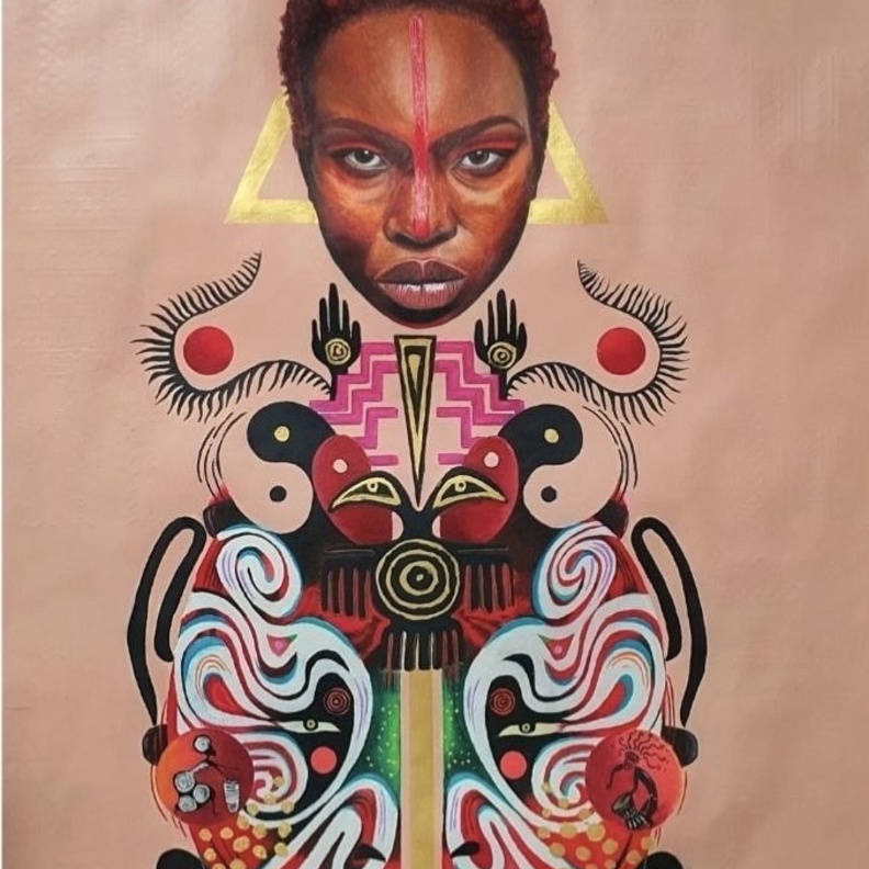 أحد أعمال الرسامة هديه الوايل