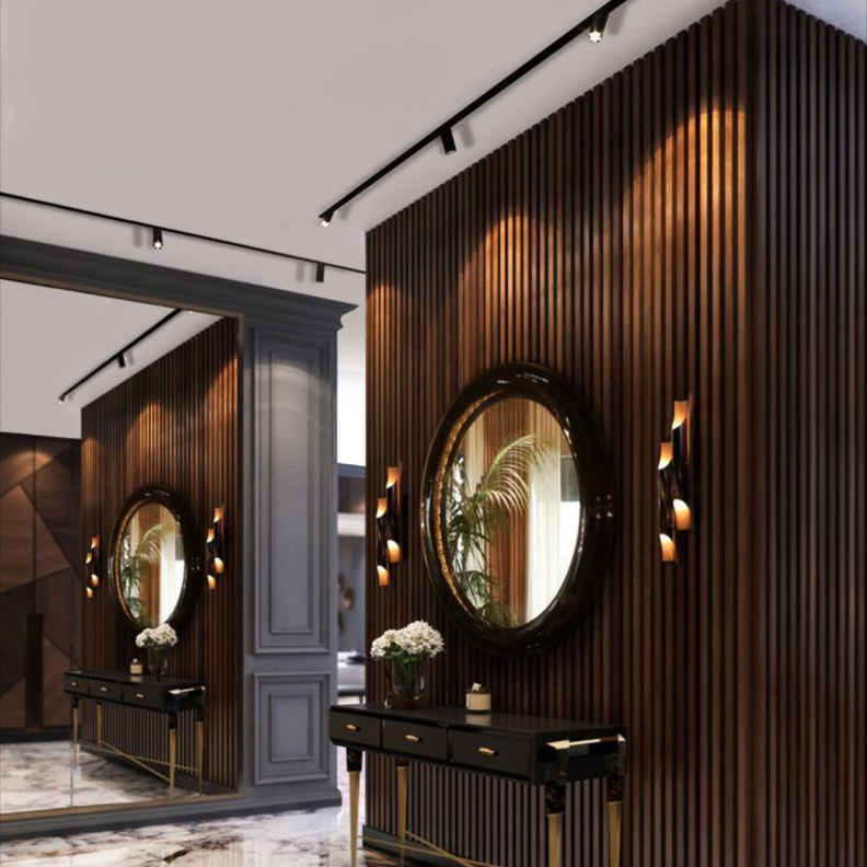 الإنارة الجدارية مع إنارة الأسقف لمدخل دافئ ومميز