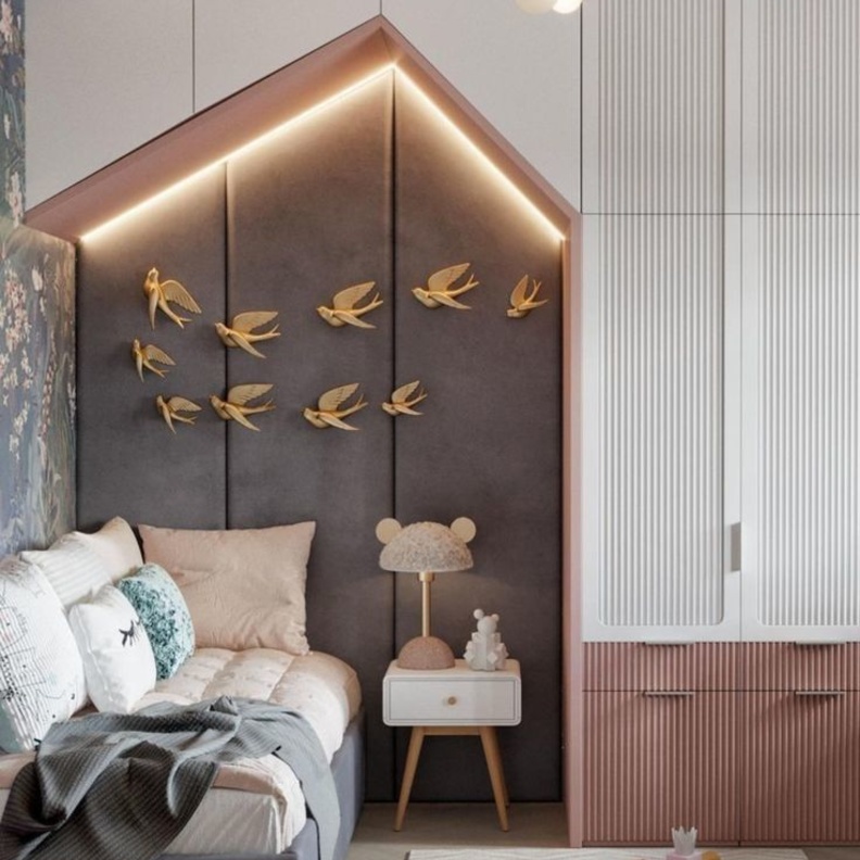 الخزائن الجدارية حل عملي لغرف الأطفال الصغيرة