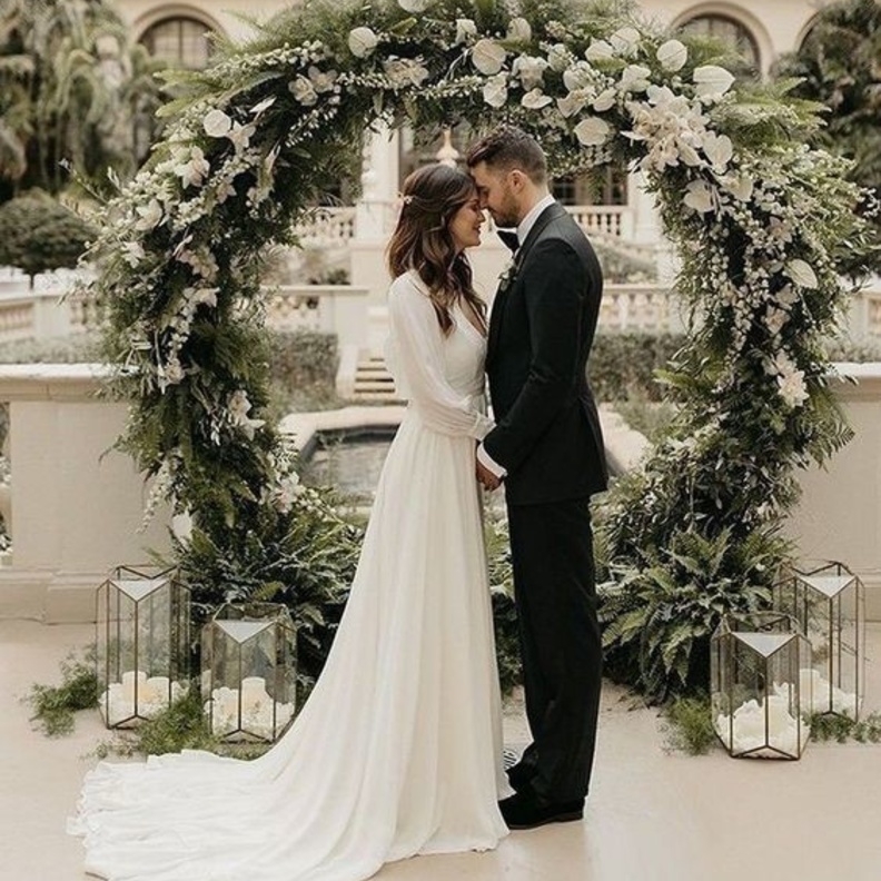 صور رومانسية من حفل الزفاف الشتوي 