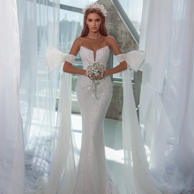 فستان زفاف ناعم تصميم صادق ماجد