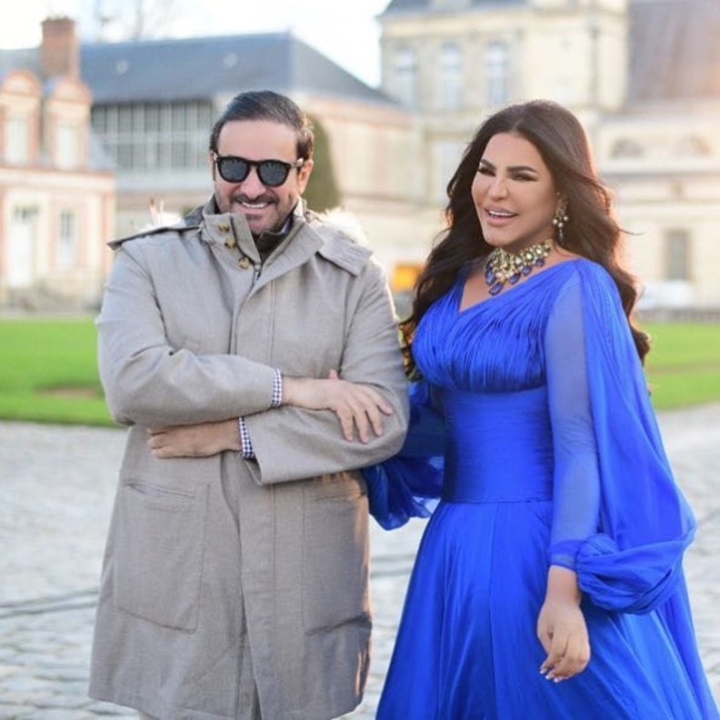 الفنانة الإماراتية أحلام وزوجها مبارك الهاجري