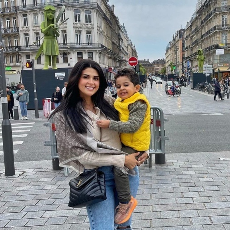 سلمى رشيد وابنها