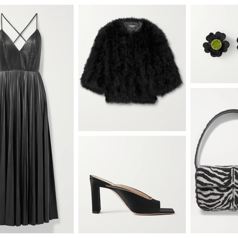 الأسود بستايل عصري وشبابي بفستان الجلد!