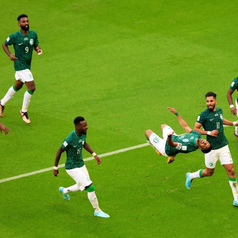 أجمل لقطات من انتصار الأخضر التاريخي على الأرجنتين في كأس العالم 2022