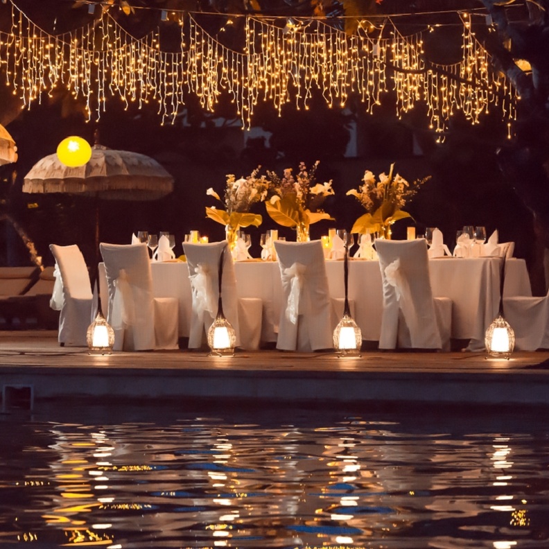 إضاءة الزفاف