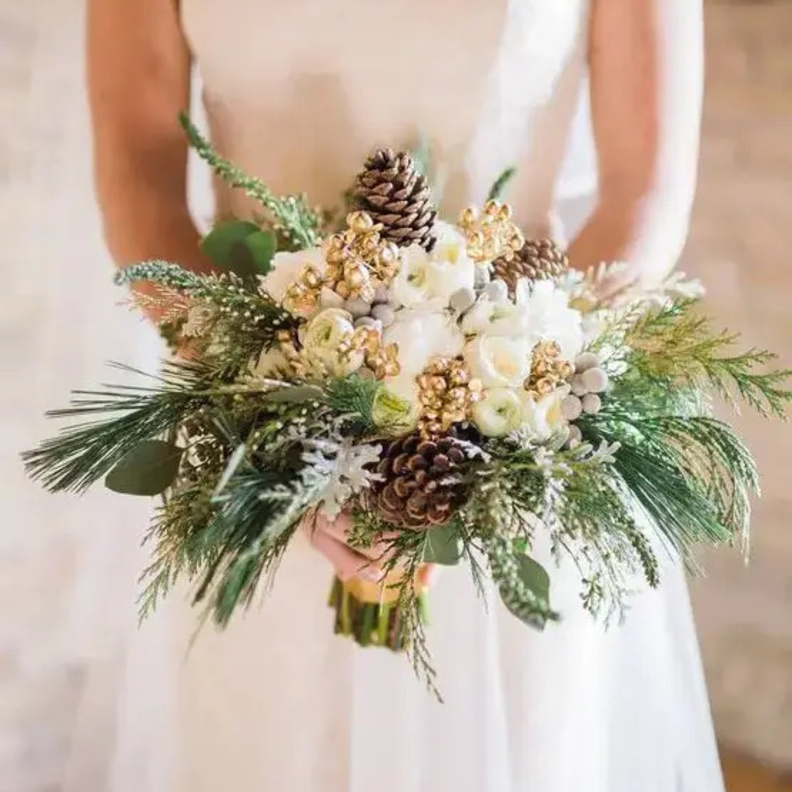 باقة زهور جذابة وذات رائحة عطرية محببة لحفل زفافك الشتوي