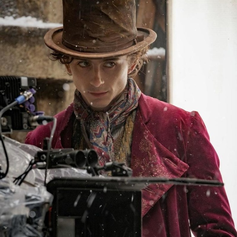 تيموثي شالاميت في دور ويلي ونكا_ الصورة من حساب تيموثي شالاميت بإنستجرام