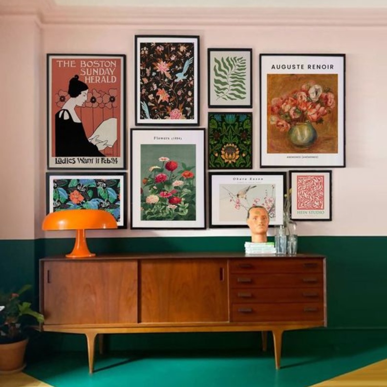 من الأخطاء التي تجعل المنزل يبدو رخيصا، اختيار اللوحات الفنية فقط