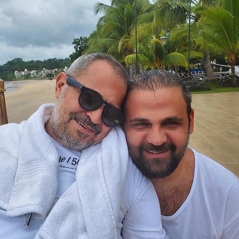 جورج وسوف مع نجله