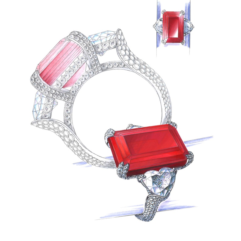 شوبارد تكشف عن أحجار مجموعة نادرة ونفيسة من أحجار الألماس الملون والياقوت والسافير والتورمالين