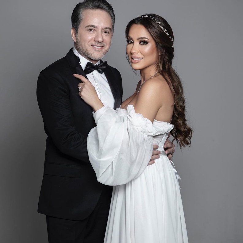 الصورة التي نشرها مروان خوري مع ندى رمال