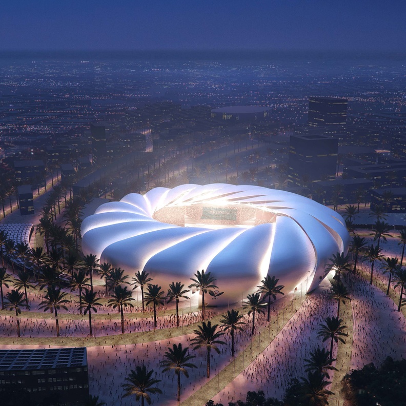 تصميم رائع لملاعب آسيا 2027.