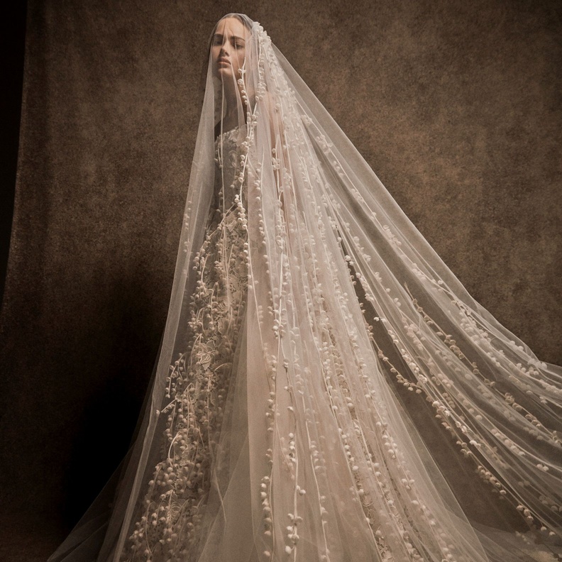 فستان من الدانتيل والأورغنزا لكريكور جابوتيان