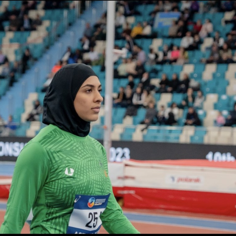 "لجين الحميد" تحطم الرقم السعودي للسيدات في البطولة الآسيوية لألعاب القوى بالصالات