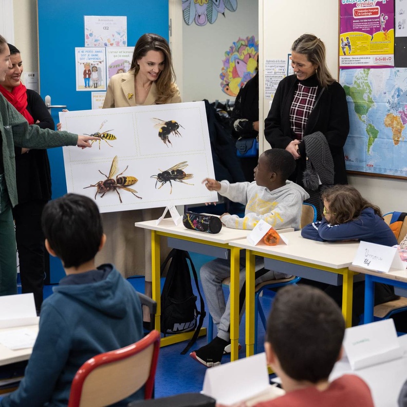 أنجيلينا جولي تشارك في استضافة جلسة لمدرسة النحل من تنظيم دار غيرلان