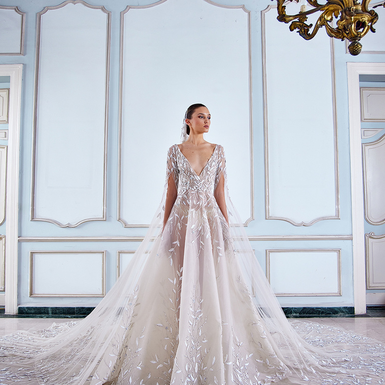 تطريزات فستان زفاف جورج حبيقة