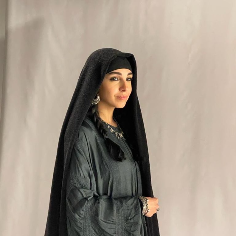 سلمى أبو ضيف في كواليس مسلسل المداح اسطورة عشق