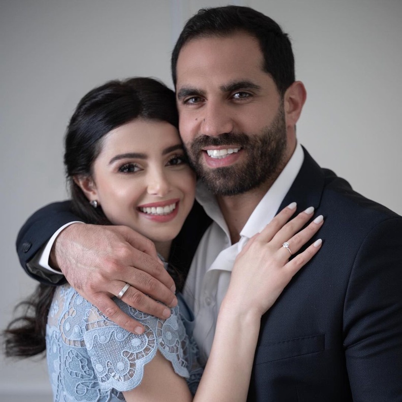 ماريتا الحلاني وخطيبها 