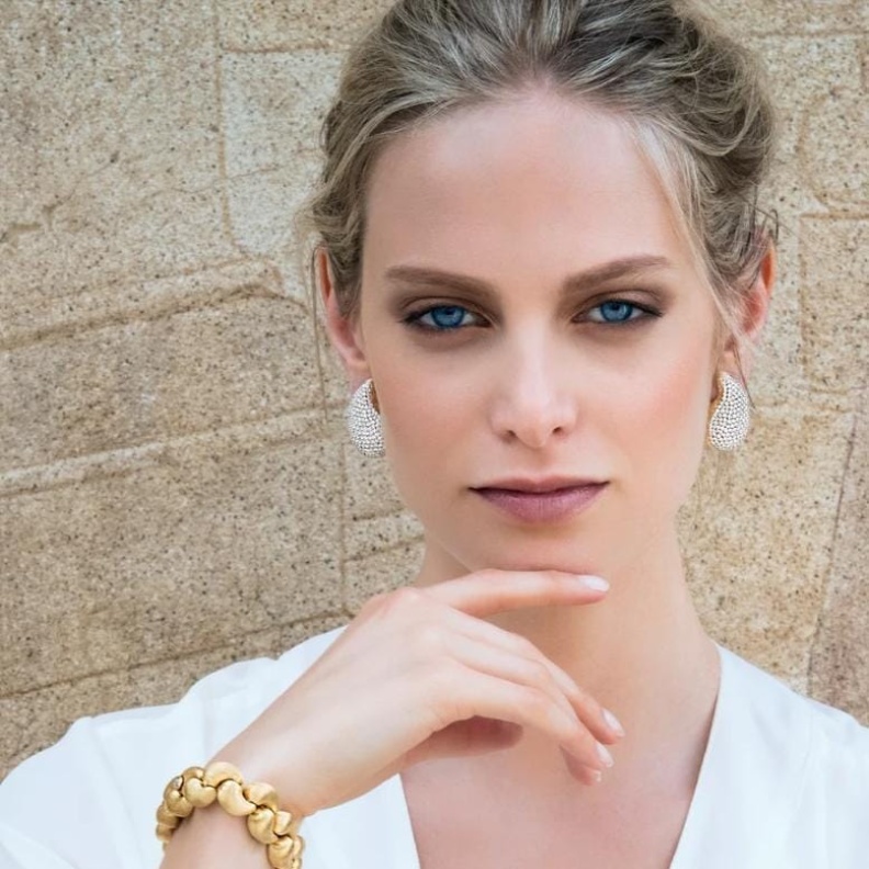 أقراط TRASFORMISTA GOLD, CACHEMIRE AND DIAMONDS من Nanis Italian Jewels