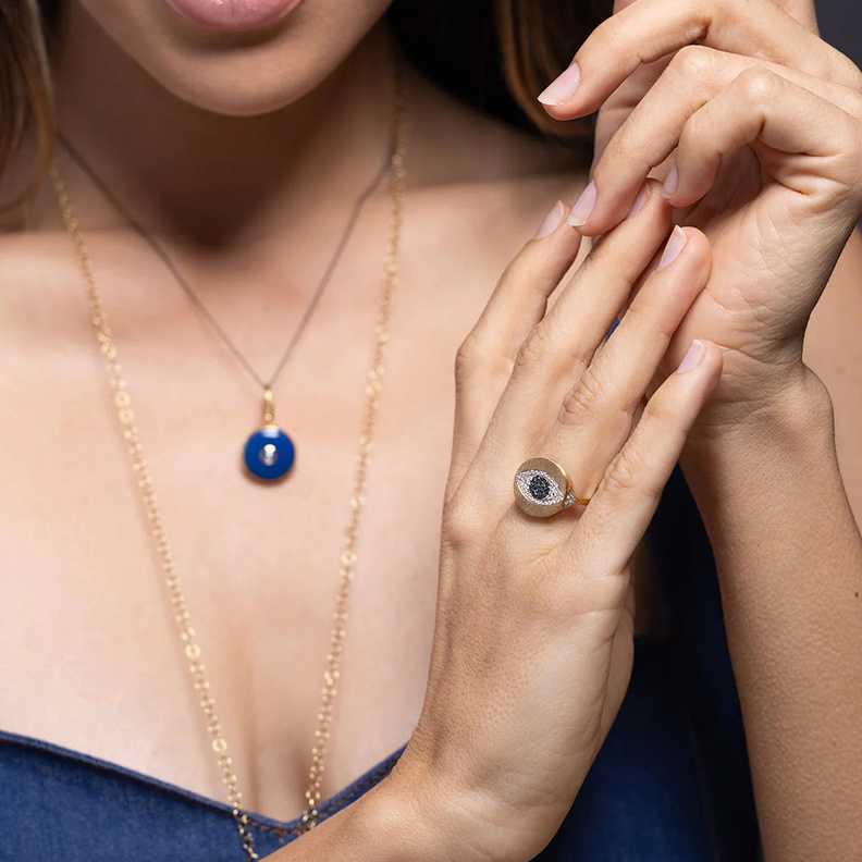 خاتم من DEVON WOODHILL-Evil Eye Signet 