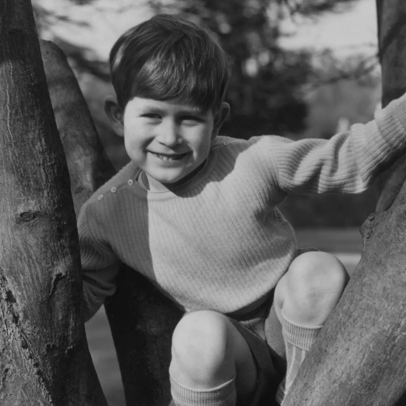 تشارلز الثالث وهو يتسلق الأشجار مثل أطفال صغار آخرين