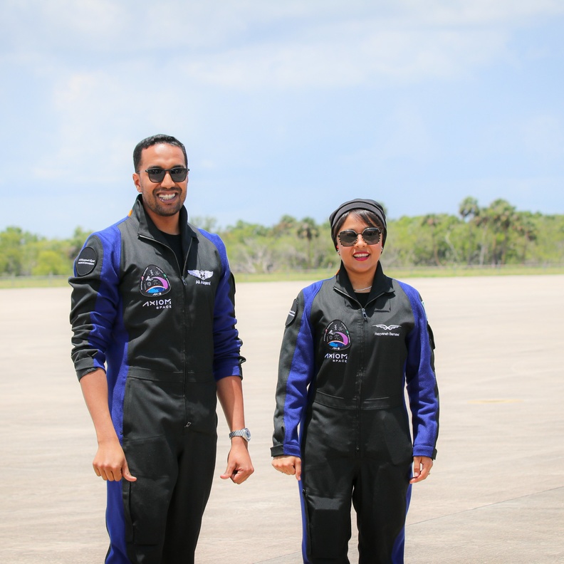 الأميرة ريما بنت بندر تشهد انطلاق الرحلة التاريخية لرائدي الفضاء السعوديين علي القرني وريانة برناوي