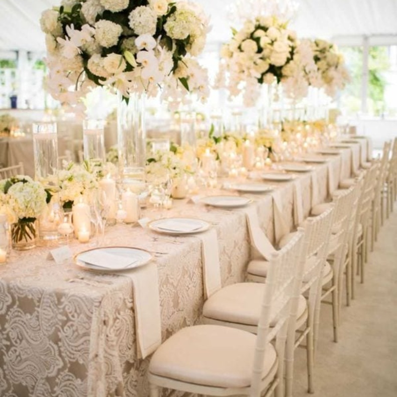 مفارش طاولات حفلات الزفاف