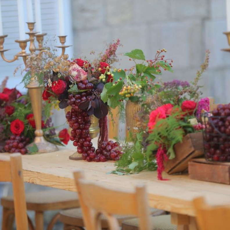 الفاكهة من صيحات زينة حفلات الزفاف