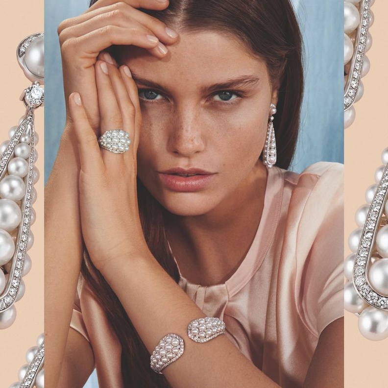 اللؤلؤ حجر يونيو في موديلات مجوهرات فاخرة