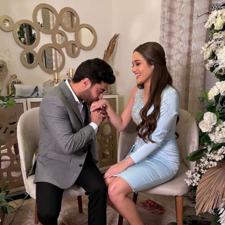 نور ايهاب تلقت طلب يد رومانسي من عريسها