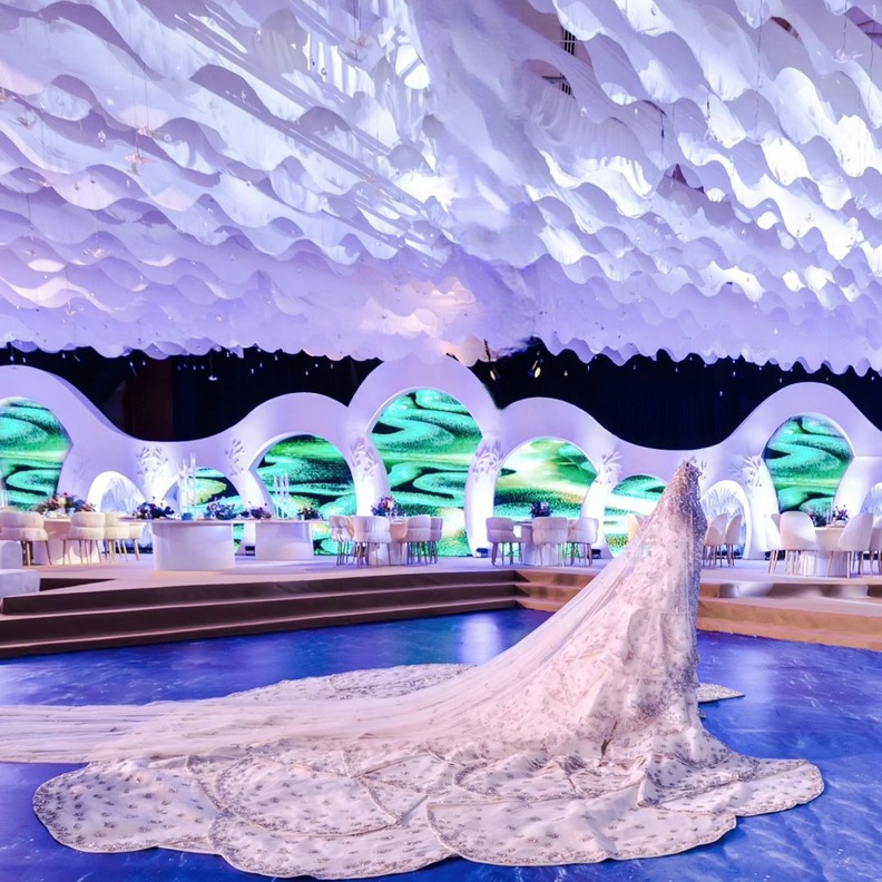 أجواء البحر في ديكور زفاف خيالي