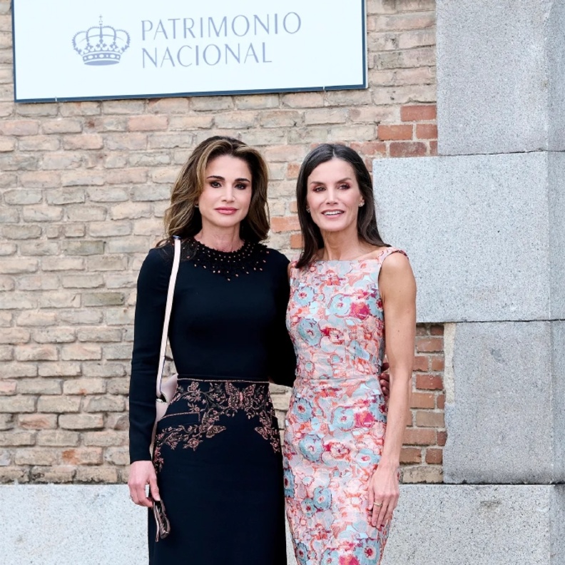الملكة ليتيزيا ملكة إسبانيا Queen Letizia of Spain والملكة رانيا ملكة الأردن Queen Rania of Jordan