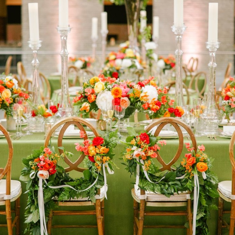 ثيمات زفاف باللون البرتقالي