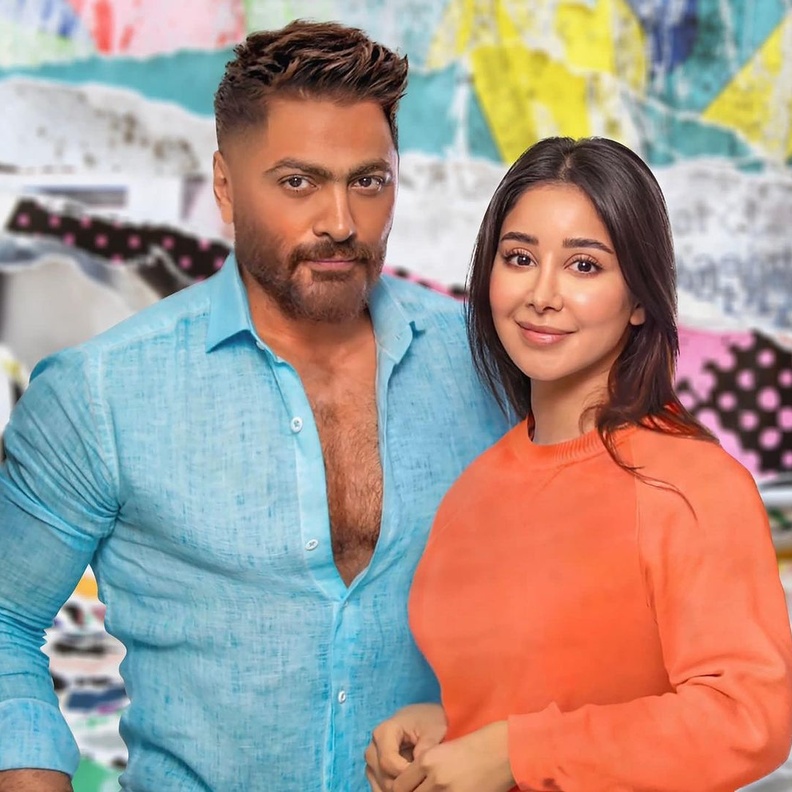 أسيل عمران وتامر حسني