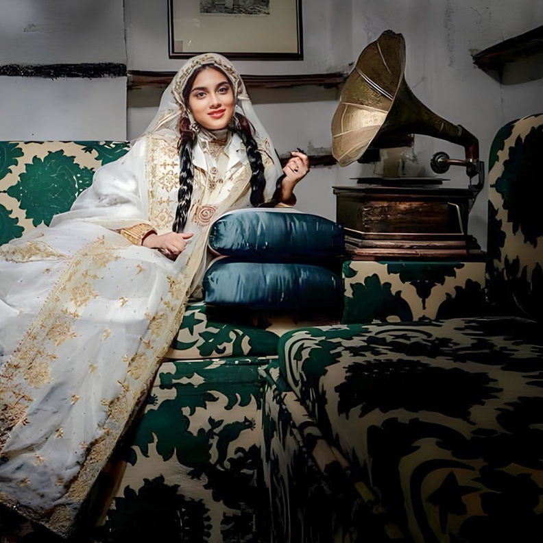 اطلالة تراثية للعروس من ريم عسيلان