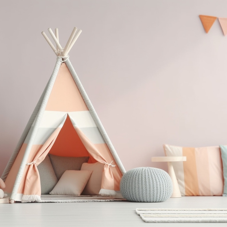الخيم بألوان الباستيل رائعة لغرف الأطفال
