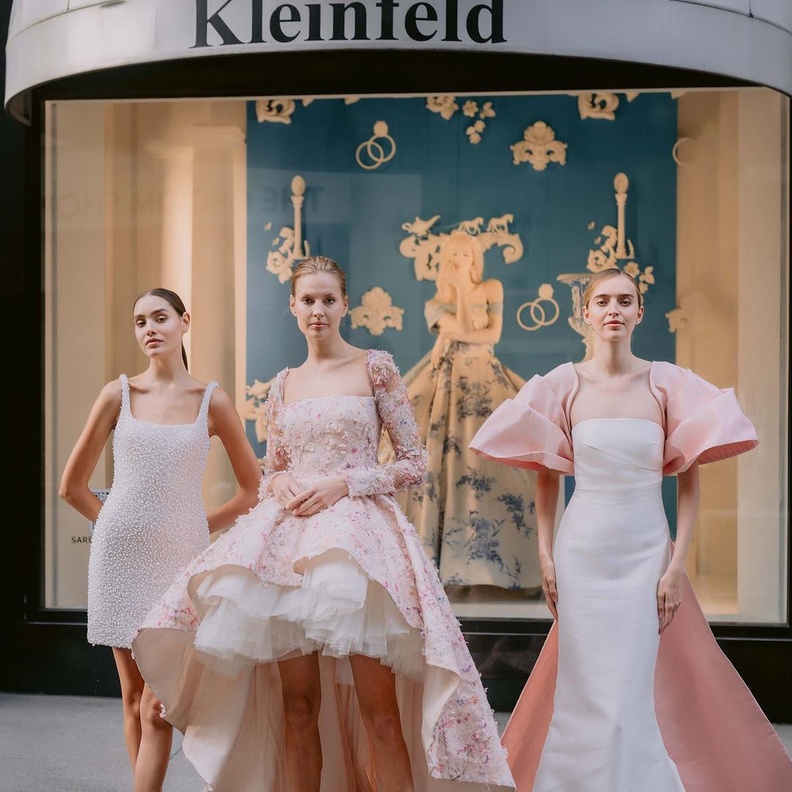 اللون الزهري في فساتين زفاف Sareh Nouri  ضمن اسبوع الموضة العرائسي في نيويورك