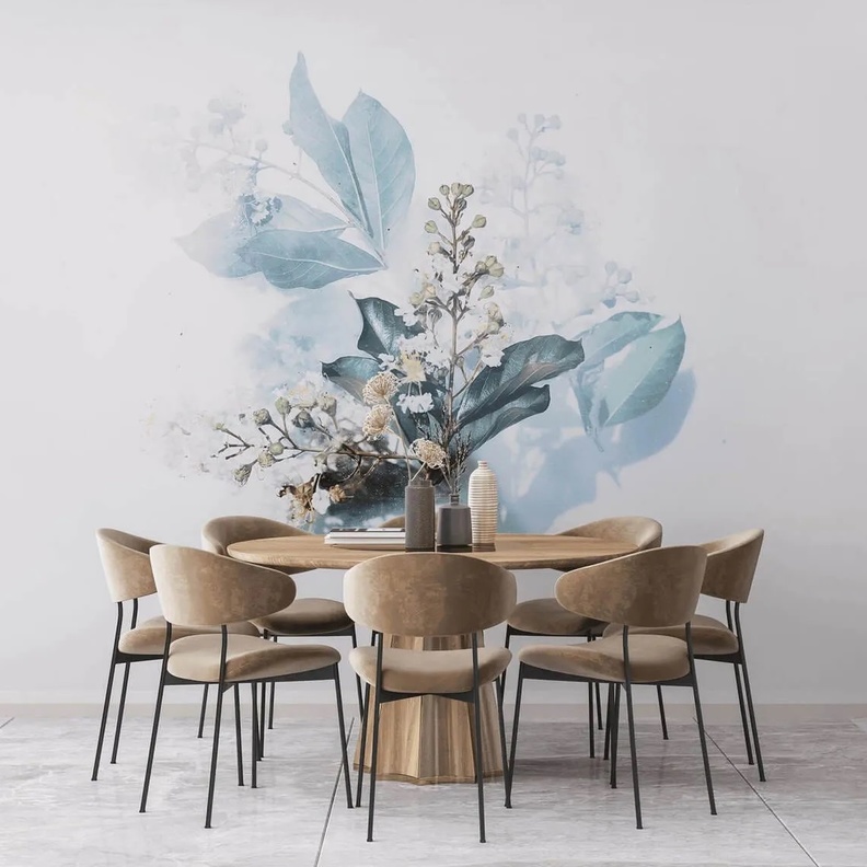 ورق جدران تضفي لمسة ساحرة على غرف الطعام